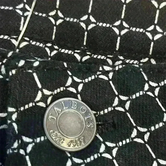 Talbots Women's Size 2 Blue Geometric Slim Ankle Pants Casual Denim - Picture 5 of 12